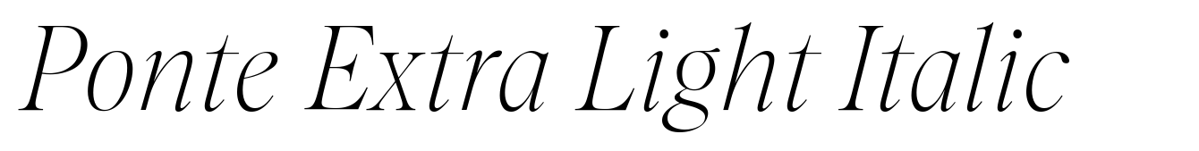 Ponte Extra Light Italic
